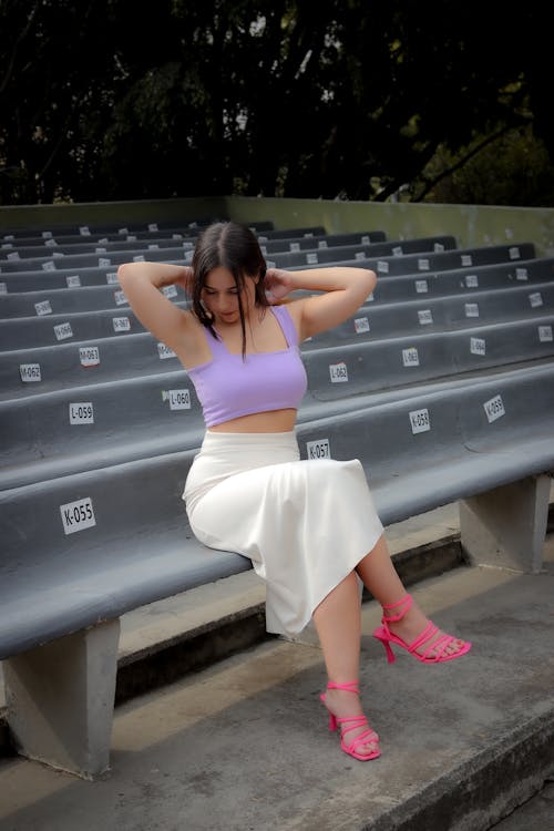 Woman Sitting on a Bench 