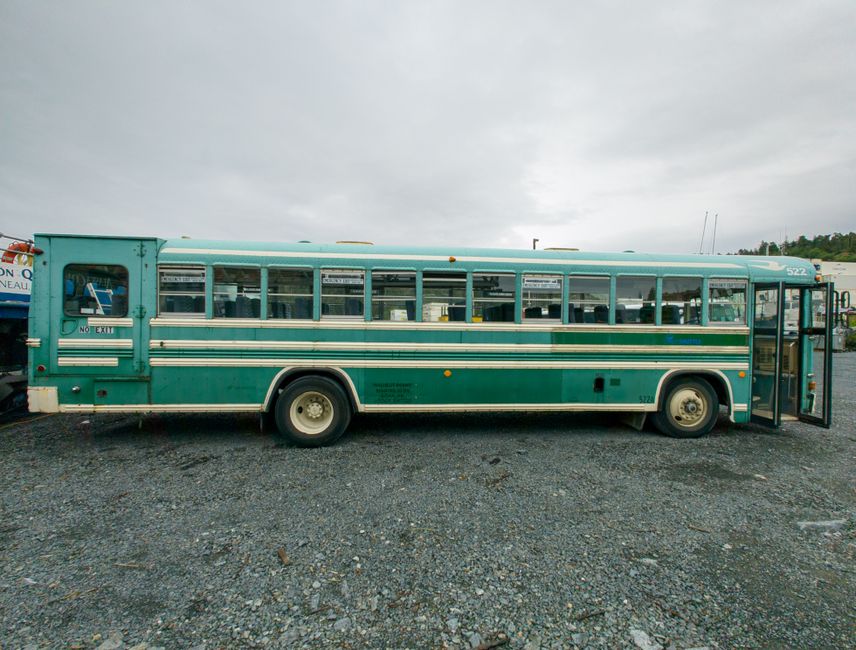 church bus gravel lot tools