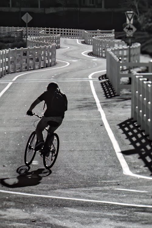 Základová fotografie zdarma na téma asfalt, biker, cyklista