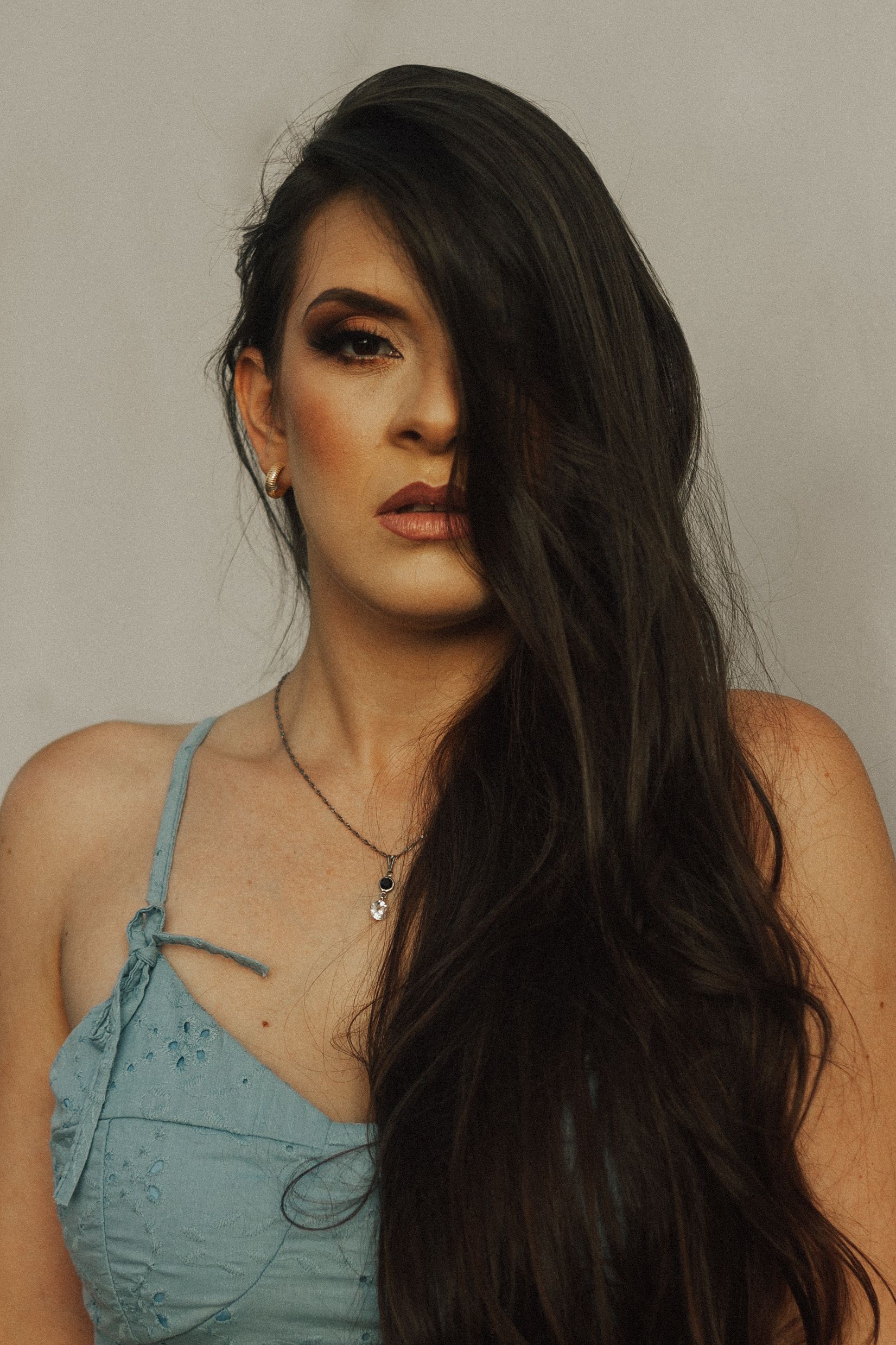 Portrait of Woman with Black Hair · Free Stock Photo