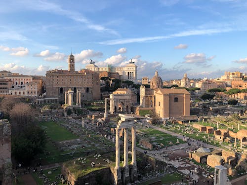 View of the Roman Forum in Rome, Italy