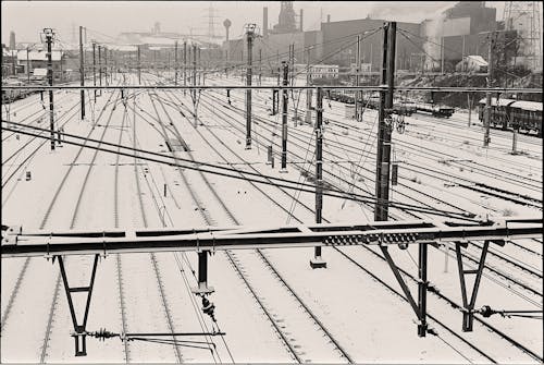 Imagine de stoc gratuită din alb-negru, călătorie, cale ferată