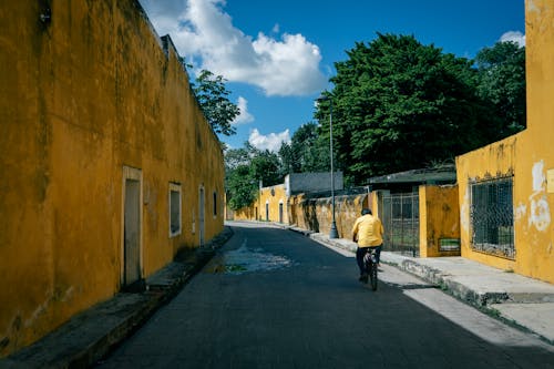 Základová fotografie zdarma na téma budovy, jízda na kole, jízdní kolo