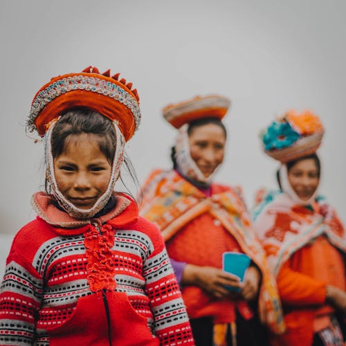 Girl and Women in Traditional Clothing
