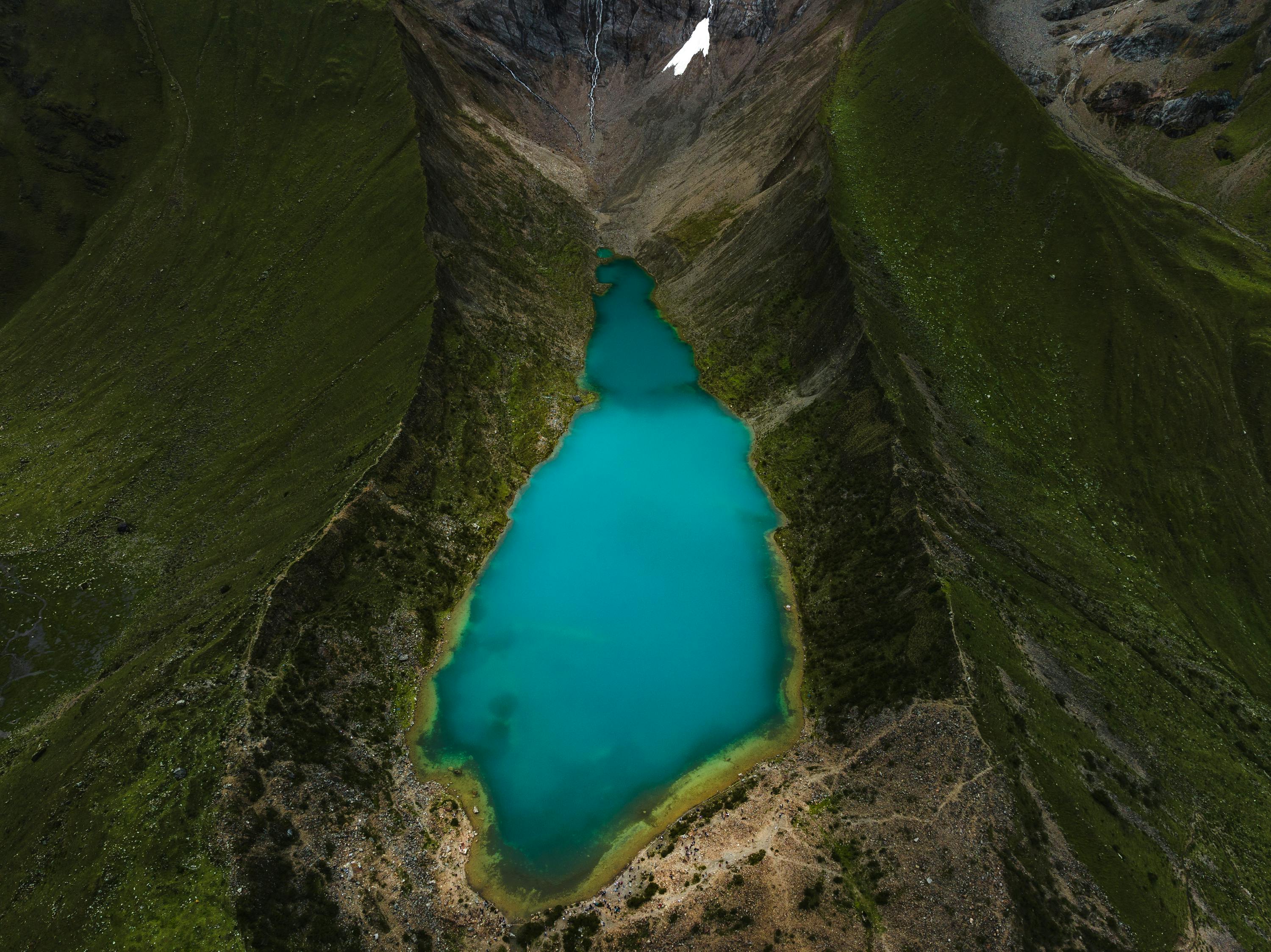 Aerial View of the Humantay Lake, Andes, Peru · Free Stock Photo