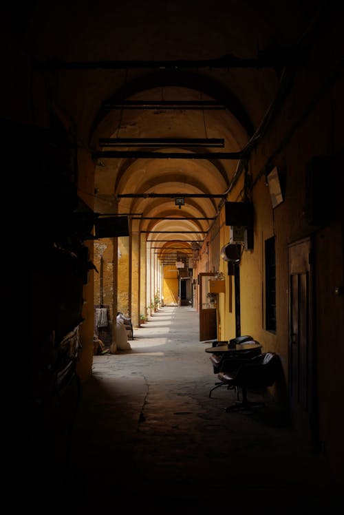 Free Corridor in Darkness Stock Photo