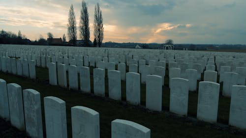 Gravestones on Military Cemetery