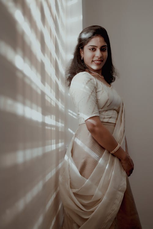 Smiling Woman in Traditional Clothing