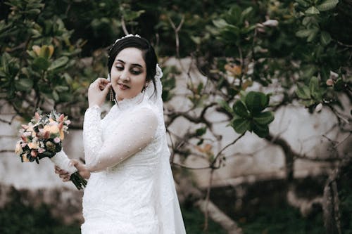 Portrait of Bride in Wedding Dress