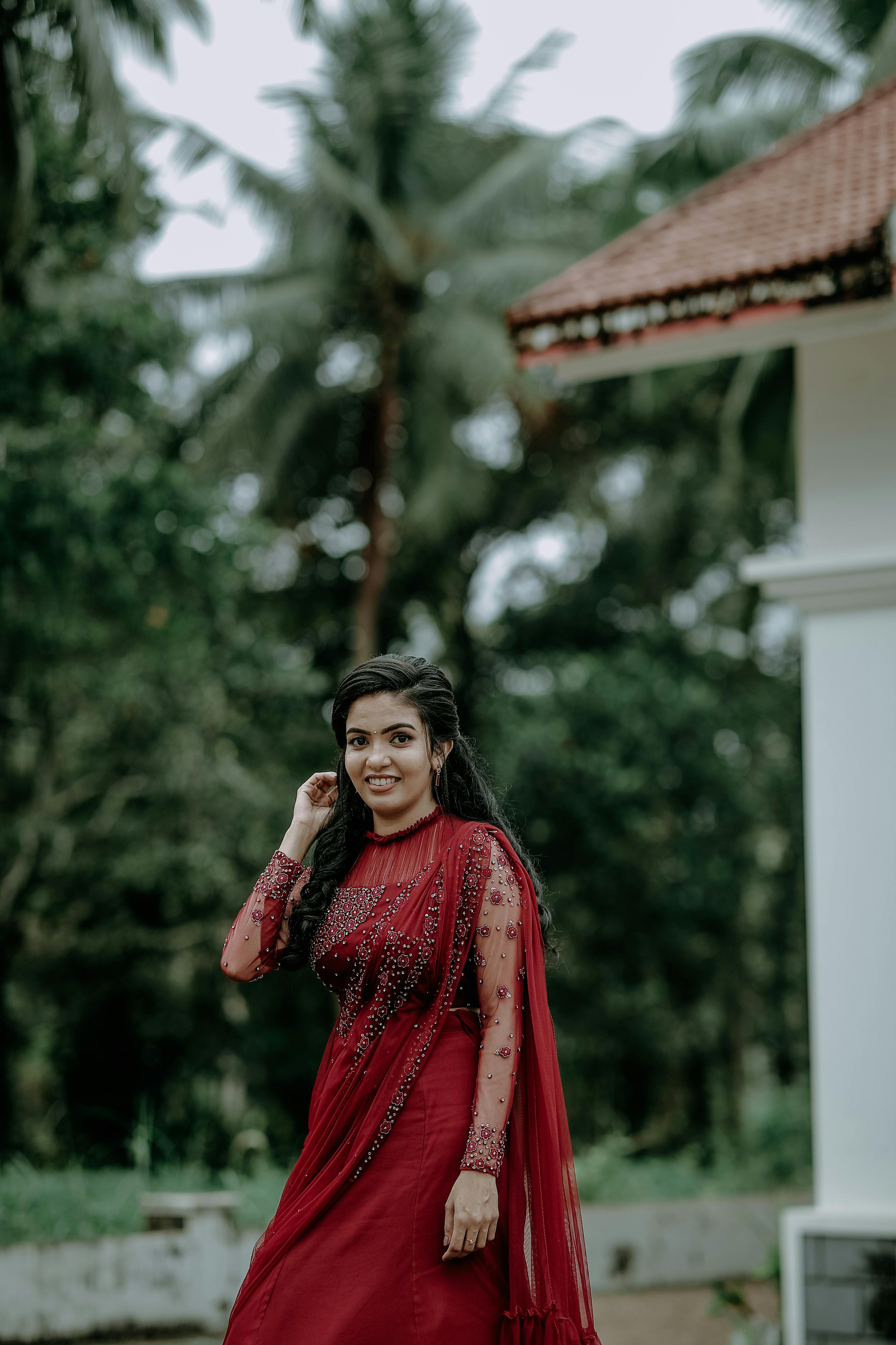 Indian Traditional Beautiful Young Girl In Saree Posing Outdoors Stock  Photo, Picture and Royalty Free Image. Image 147642026.