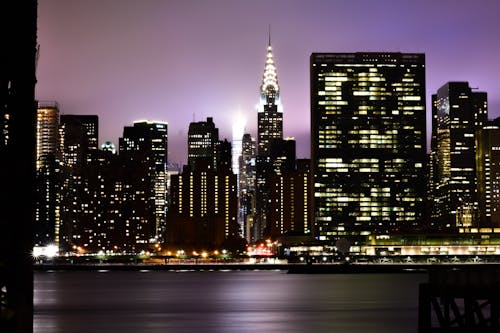 Free stock photo of chrysler building, city, city lights