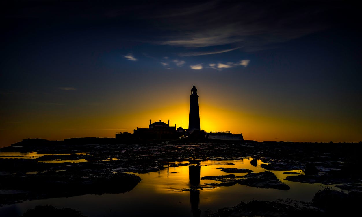 Free Silhouette Photo of Lighthouse Stock Photo