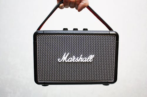 Free Black Marshall Portable Guitar Amplifier Stock Photo