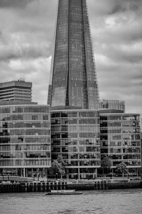 The Shard in London in Black and White
