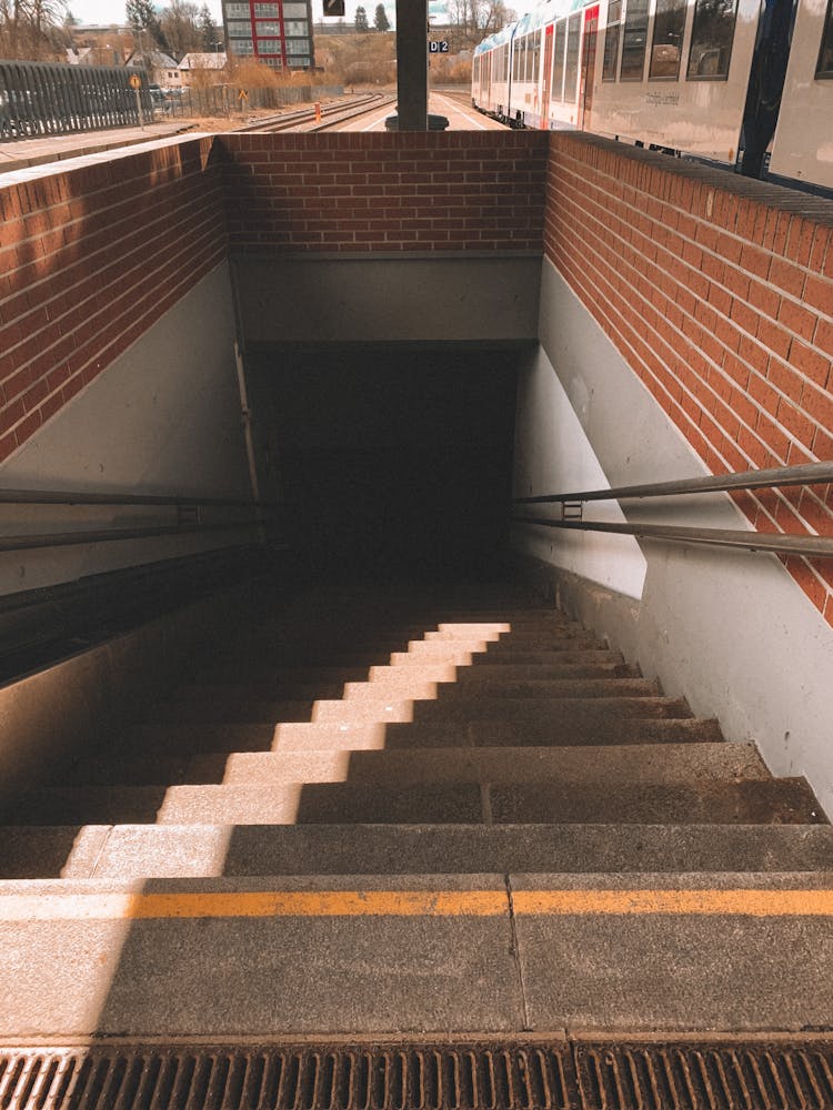 Stairs On A Railway Station 