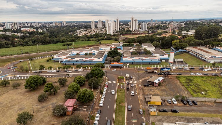 University Building Seen From Above 