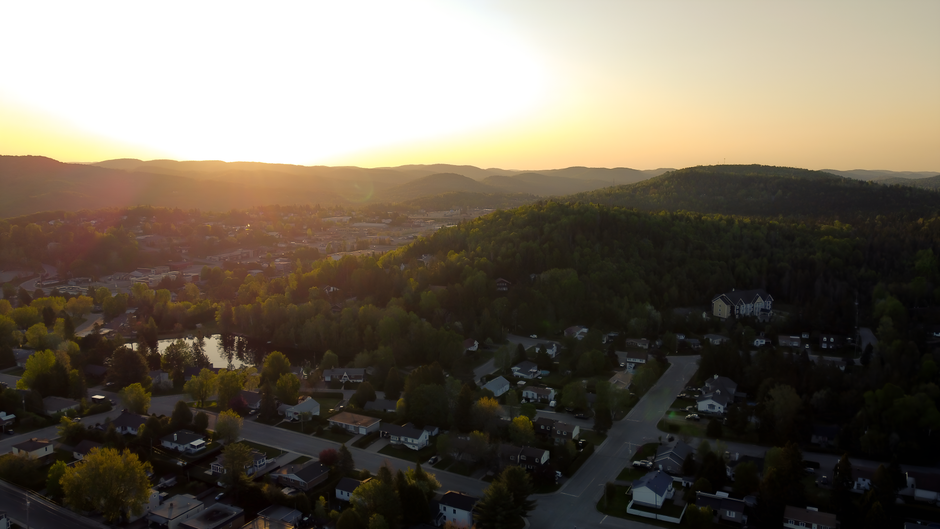 suburban cul-de-sac sunrise