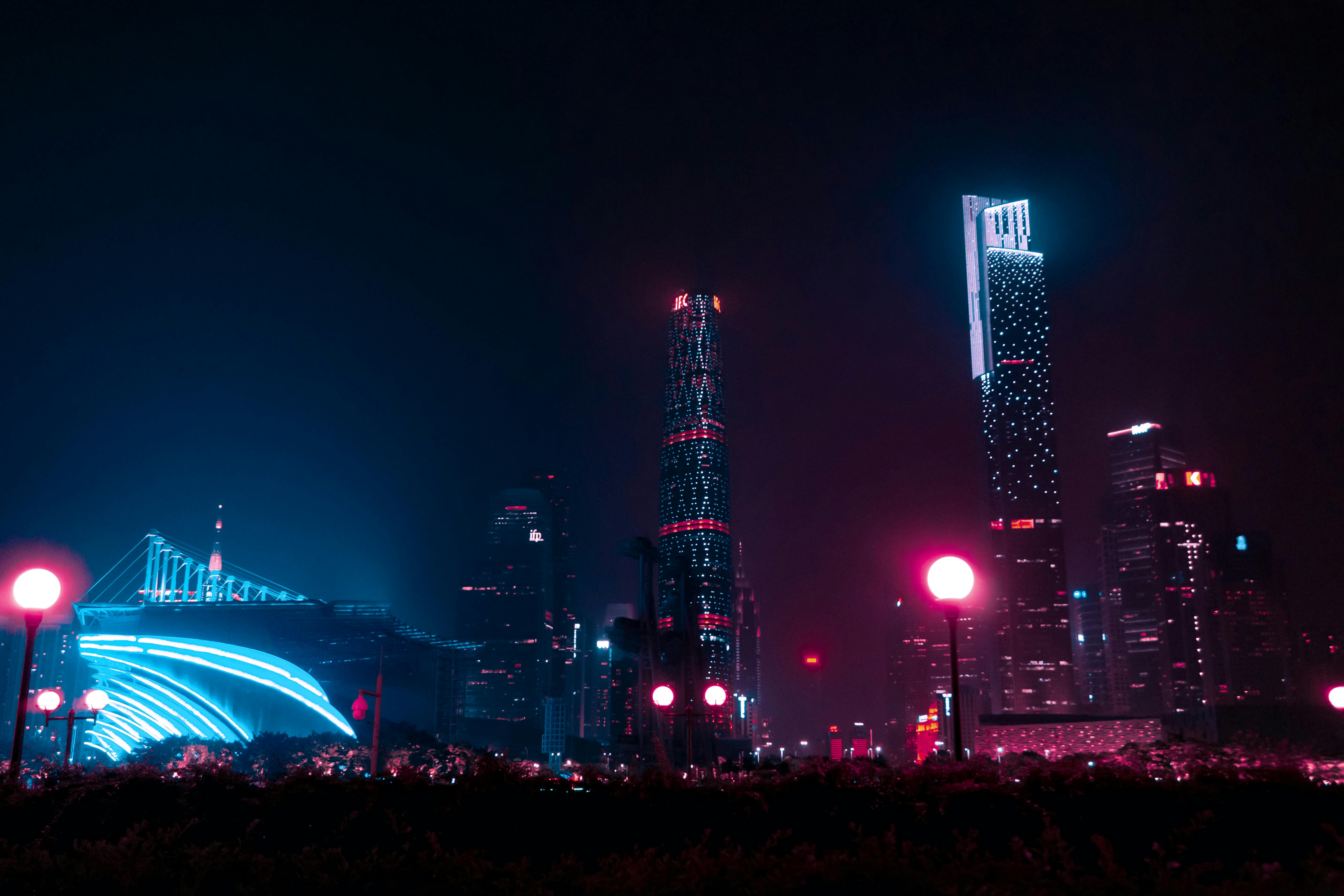 Cyberpunk Night Time Street Background Stock Photo, Picture and Royalty  Free Image. Image 211366195.