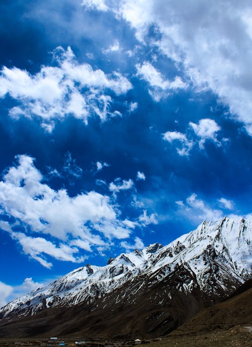 Glacier Mountain Under Clear Blue Sky