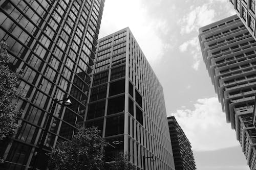 Kostnadsfri bild av byggnader, kontorsbyggnader, lågvinkelfoto