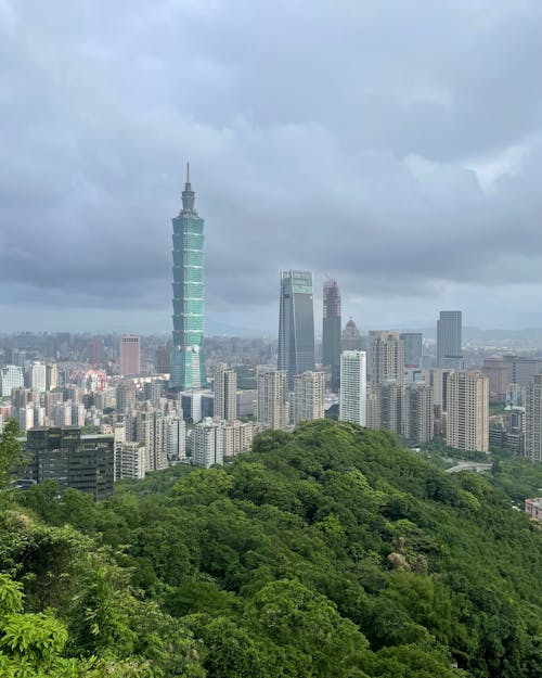 Cityscape of Taipei with the Taipei 101 Skyscraper