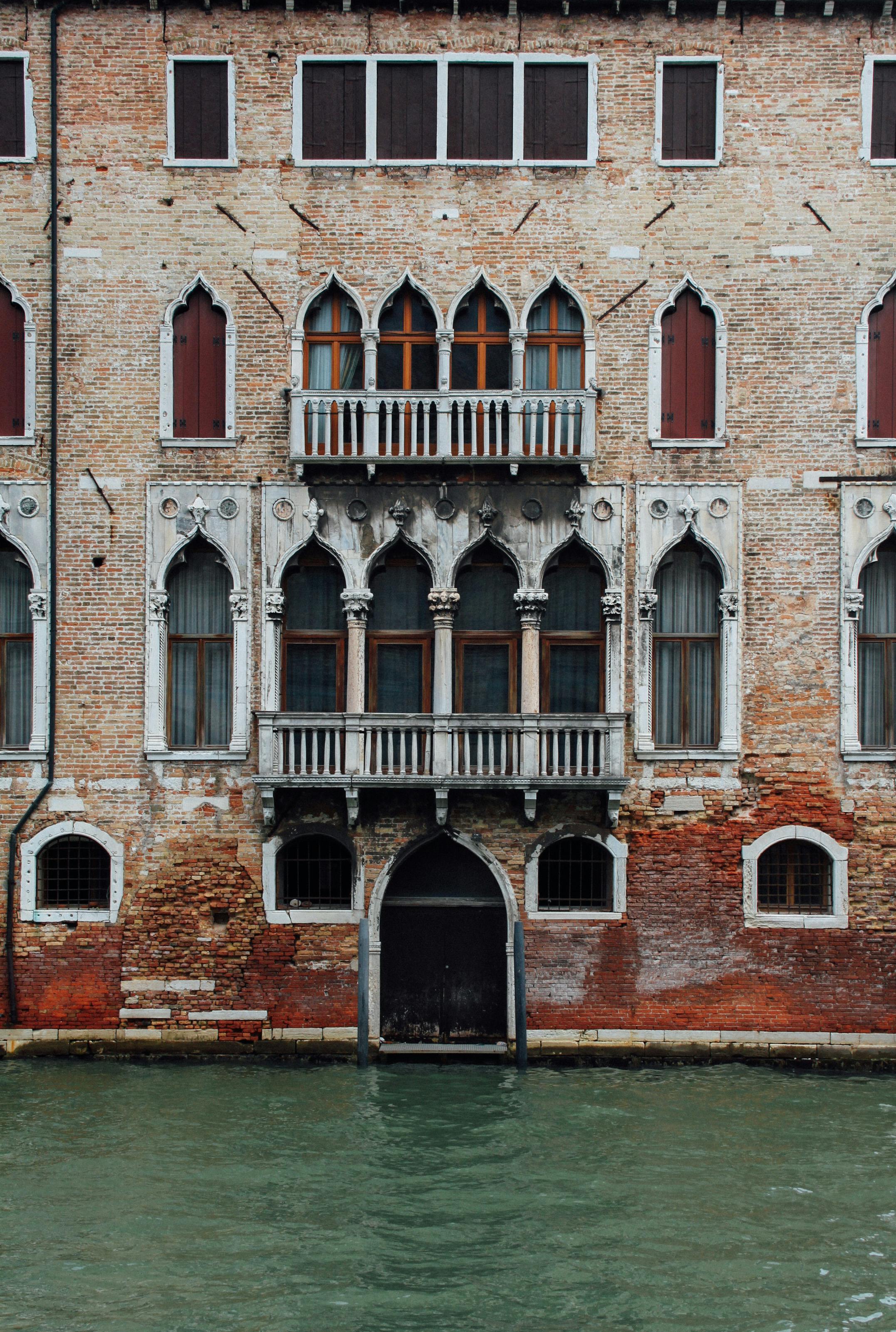 Capturing the stunning Gothic facade of Palazzo Pesaro Papafava in Venice along the Grand Canal.