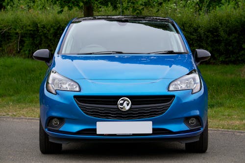 Blue Vauxhall Corsa
