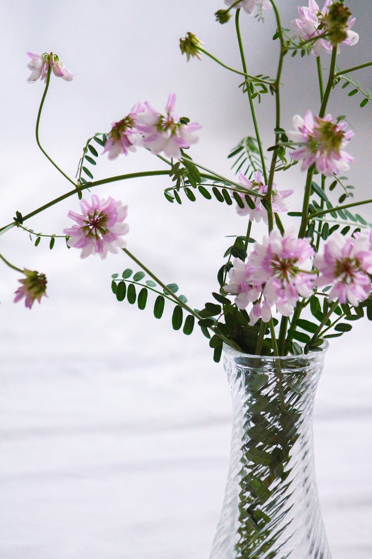 Wildflowers In Glass Vase