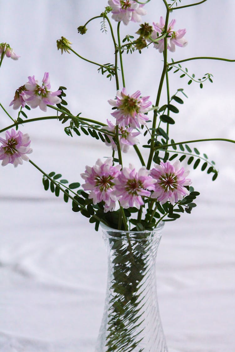 Wildflowers In Glass Vase