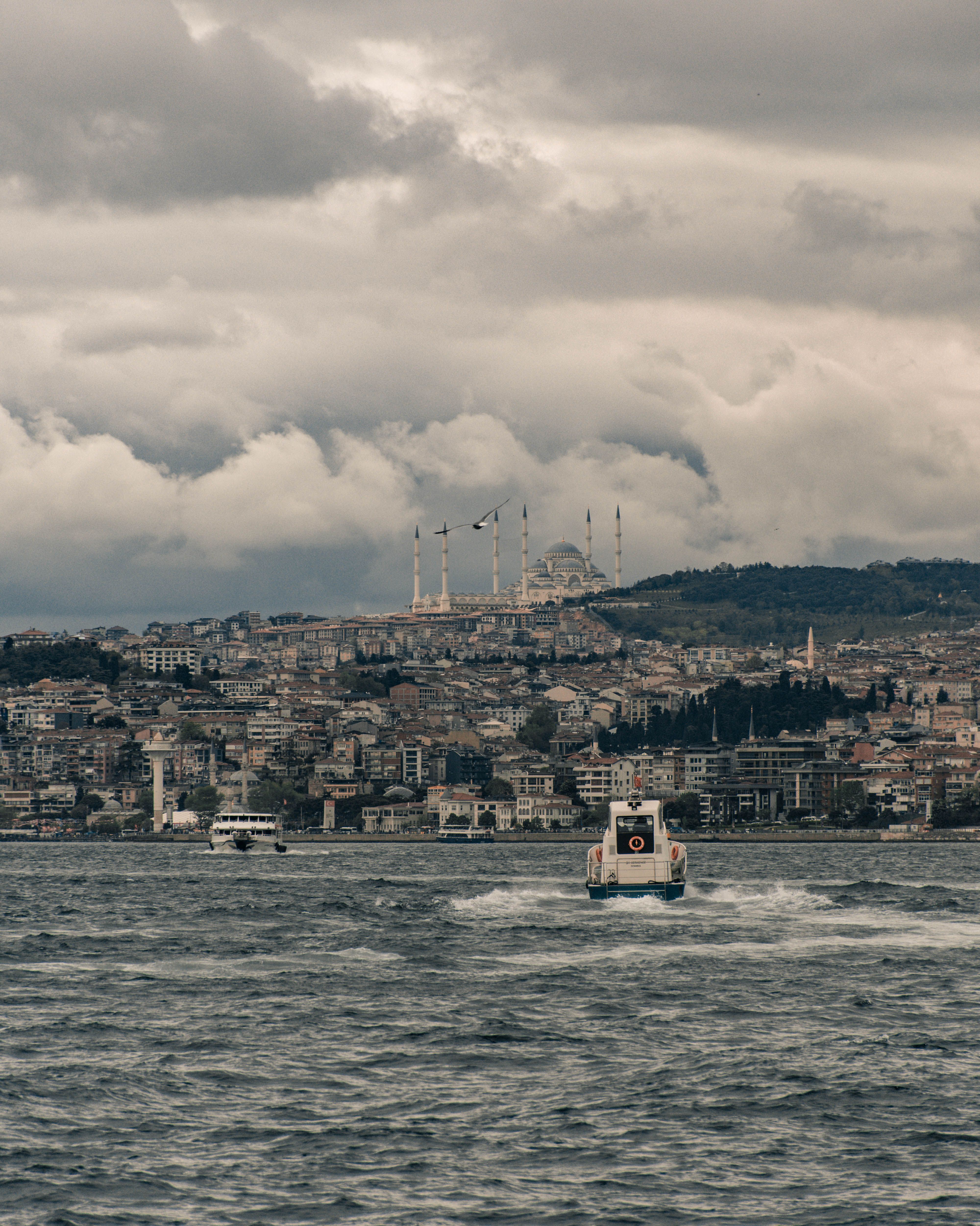 Motorboat on Sea near Coast of Istanbul · Free Stock Photo