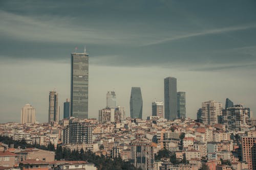 Istanbul Downtown in Birds Eye View