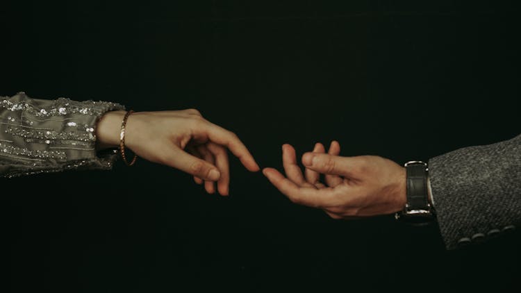 Hands Of Romantic Couple