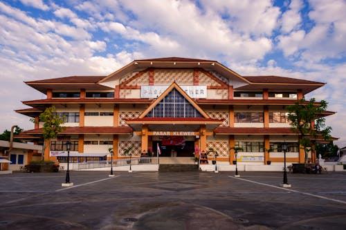 Building Facade of Pasar Klewer Market in Indonesia 