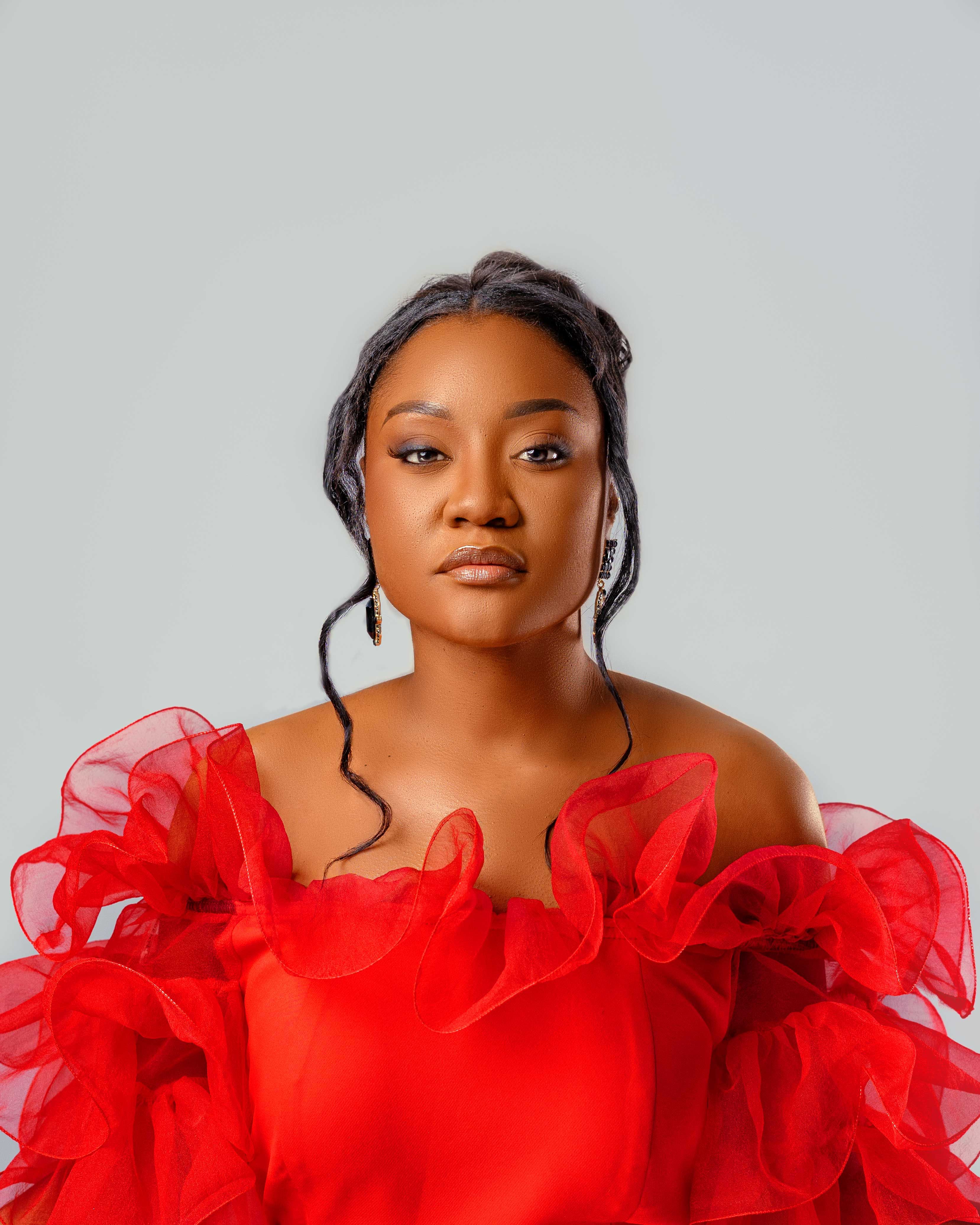 Portrait of Woman in Red Dress · Free Stock Photo