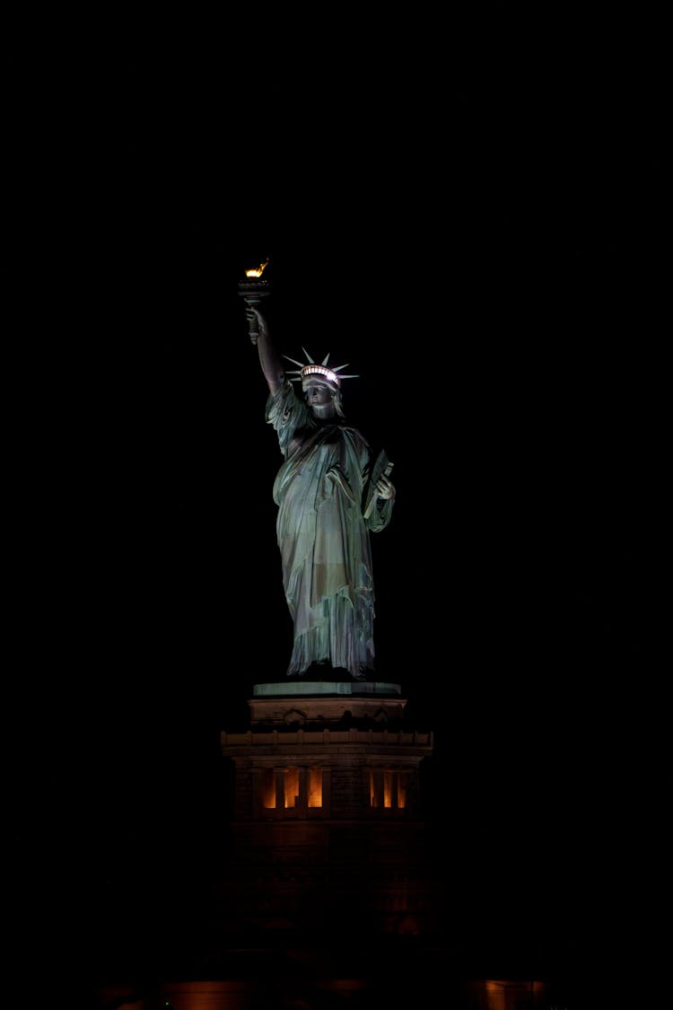 Statue Of Liberty At Night