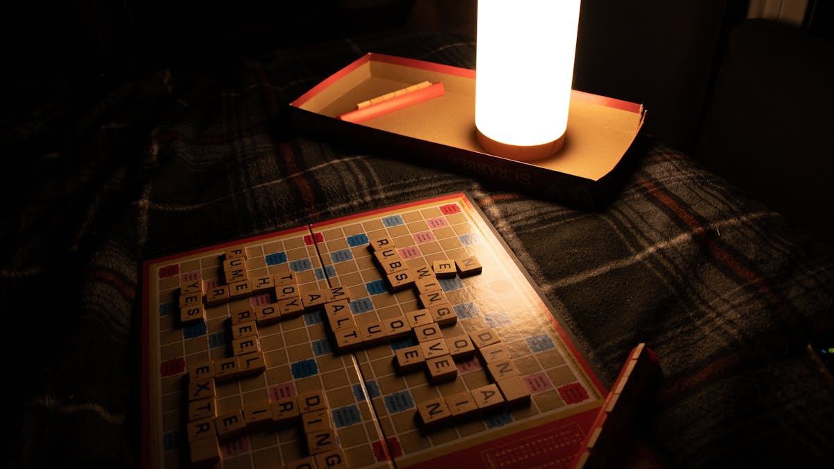 Modern Checkers set on a table