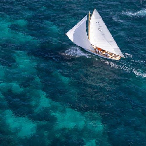 Sailboat Sailing on Blue Sea