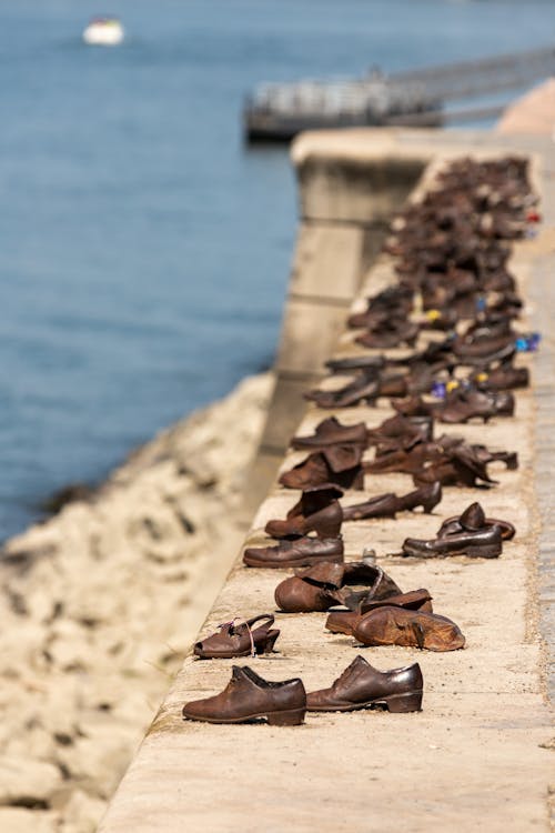 Shoes on Shore of Danube in Budapest