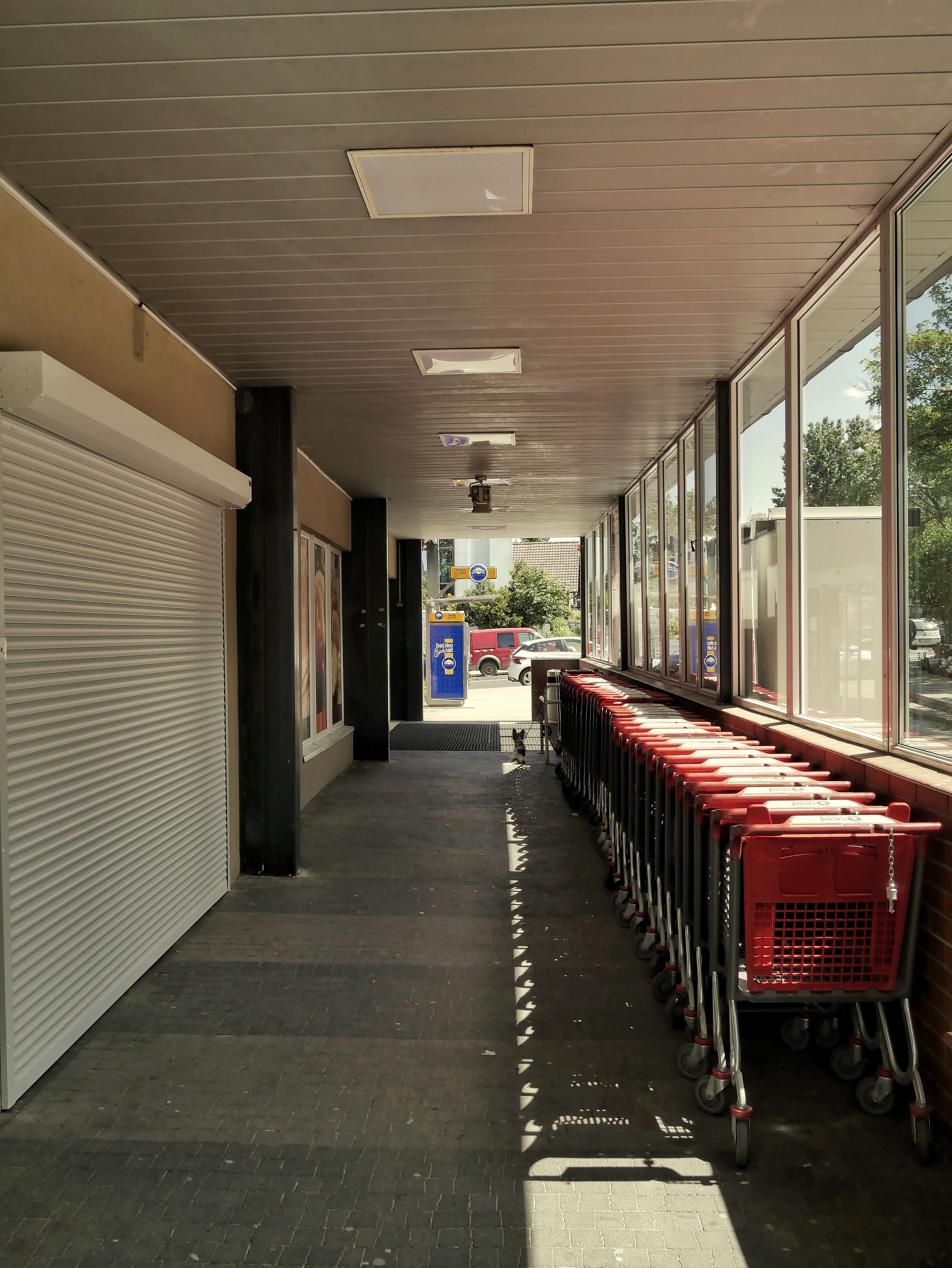 Empty retail shop interior showing closure