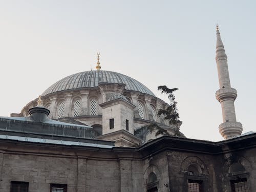 Low Angle Shot of the Sehzade Mosque, Istanbul, Turkey 