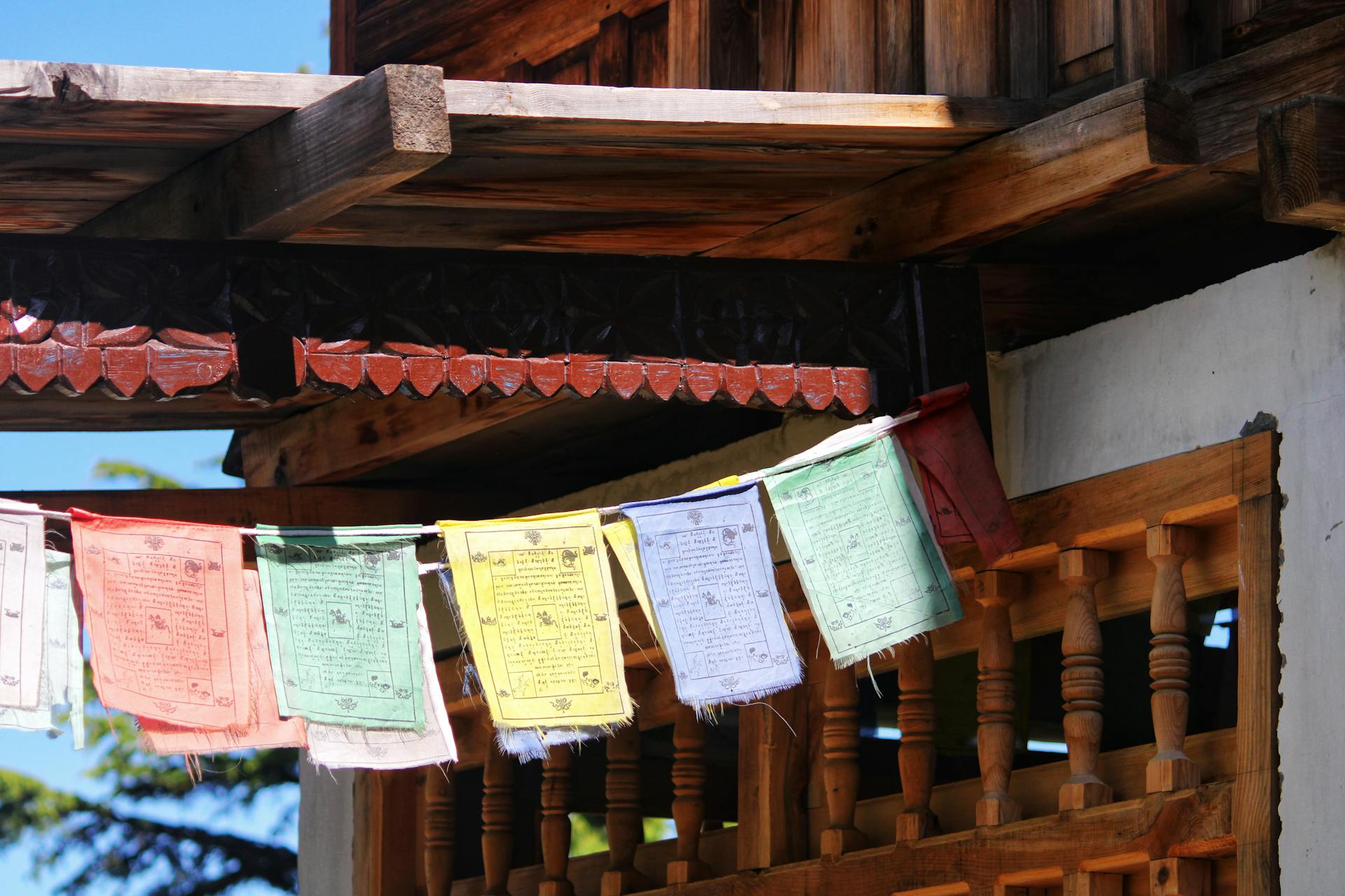 Prayer Flags on a Tibetan House