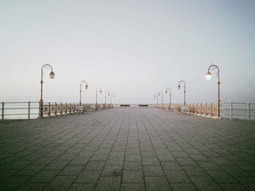Empty Pier on Promenade