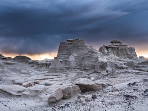 Landscape of Rock Formations on the Desert 