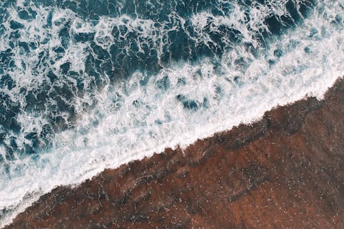 Δωρεάν στοκ φωτογραφιών με oceanshore, αεροφωτογράφιση, άμμος