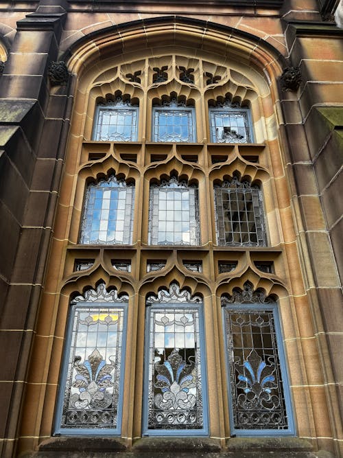 An Artistic Window in a Building