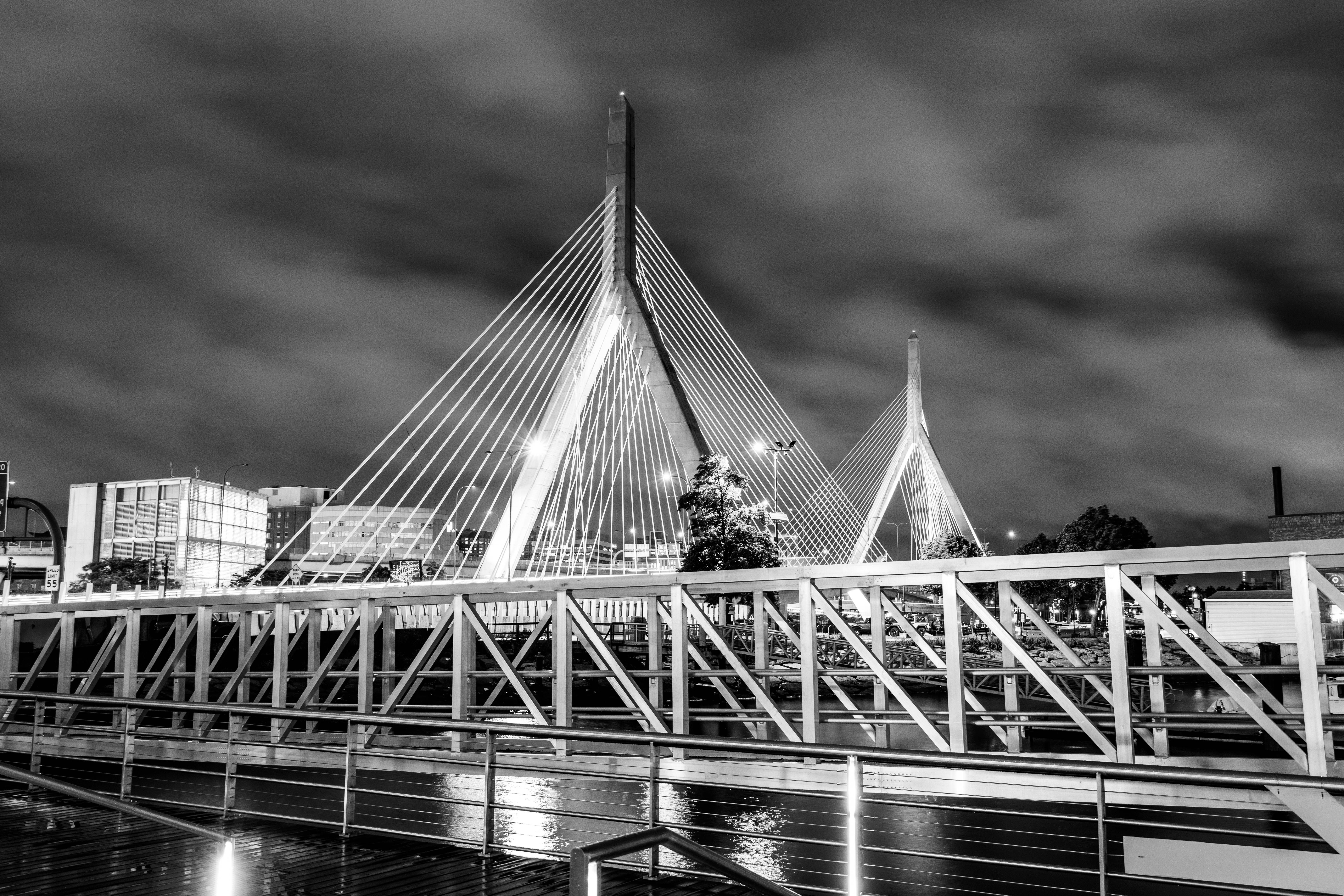 Boston skyline across the harbor, near the Hartford metro corridor