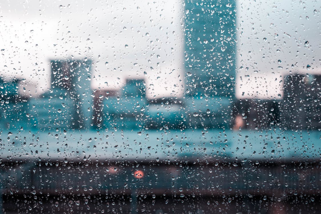 Close-Up Photo of Droplets On Glass