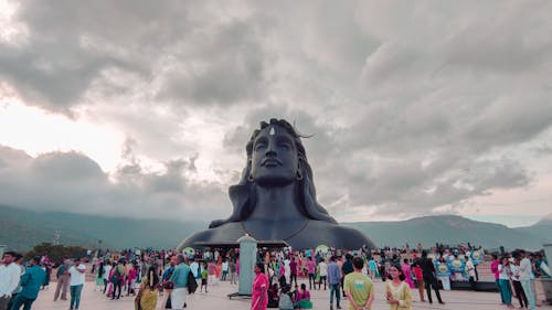 Free stock photo of isha yoga, people, statue