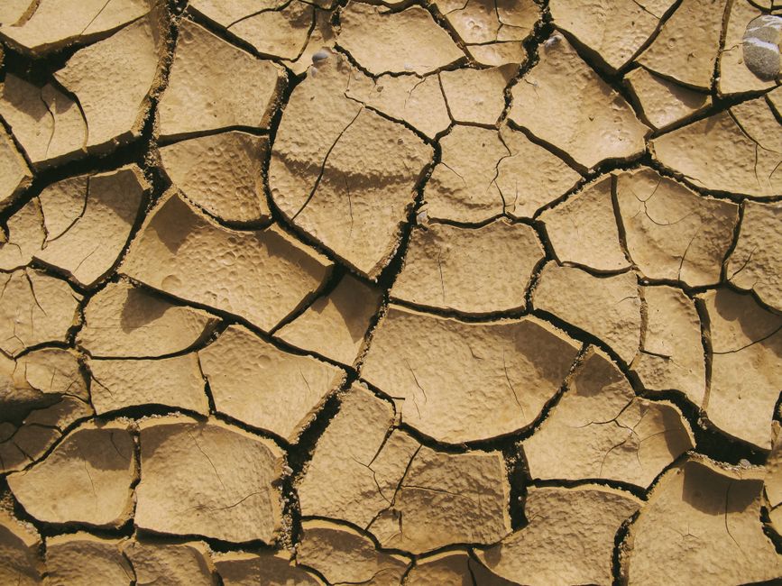 Satellite image showing widespread drought conditions