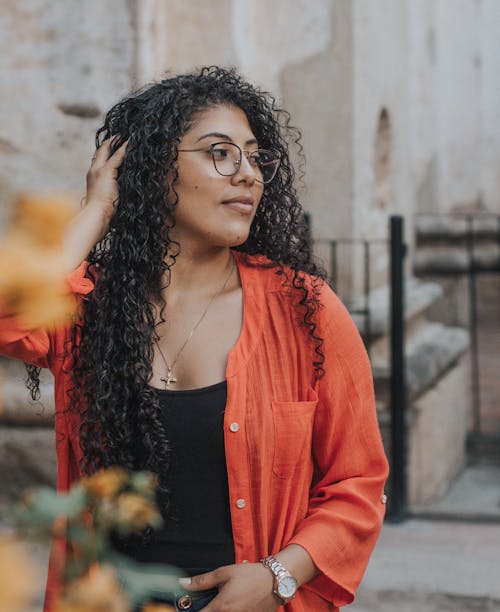 Young Woman in an Orange Blouse 